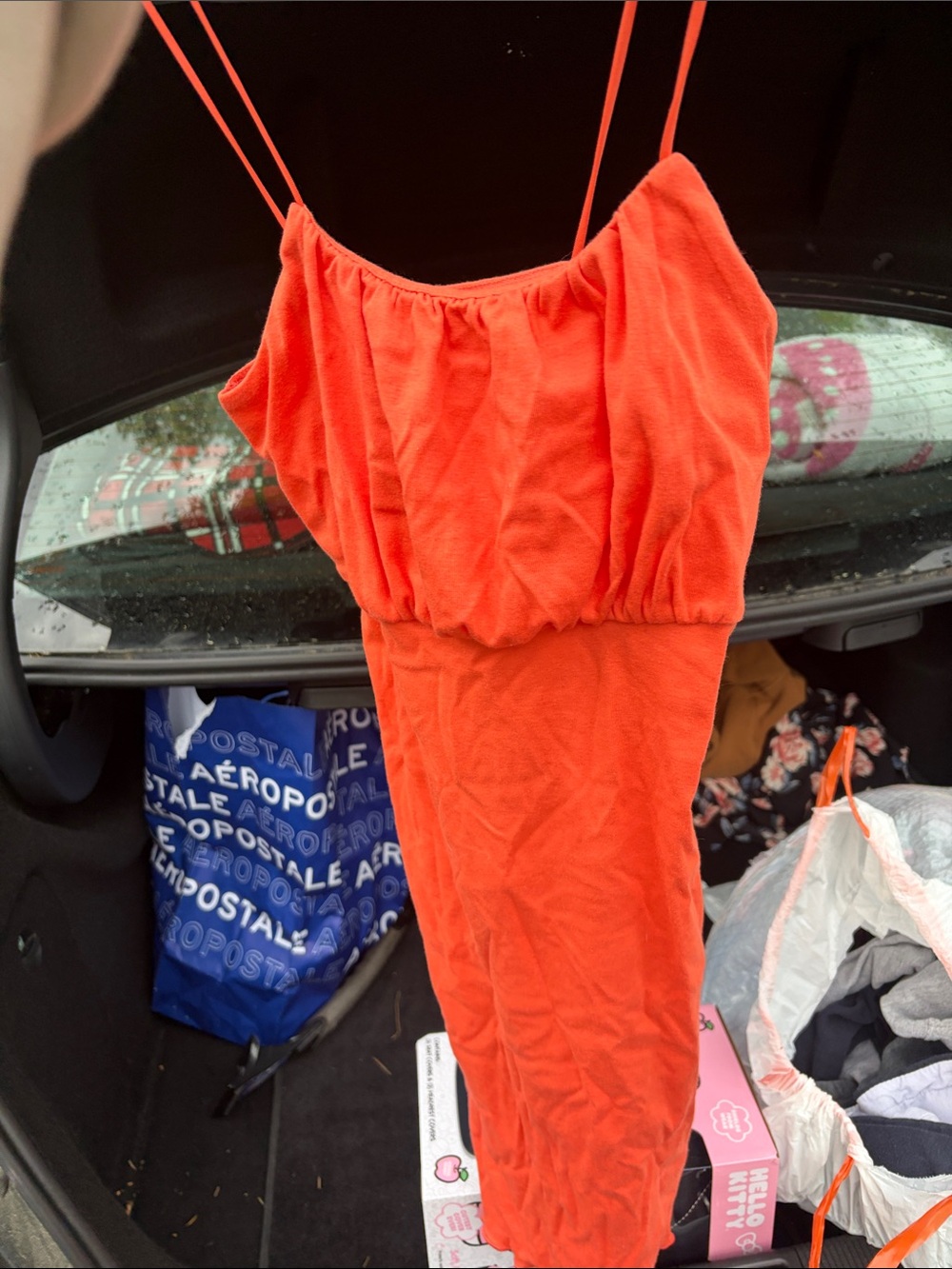 wild fable Orange Spaghetti Strap Tank Dress
